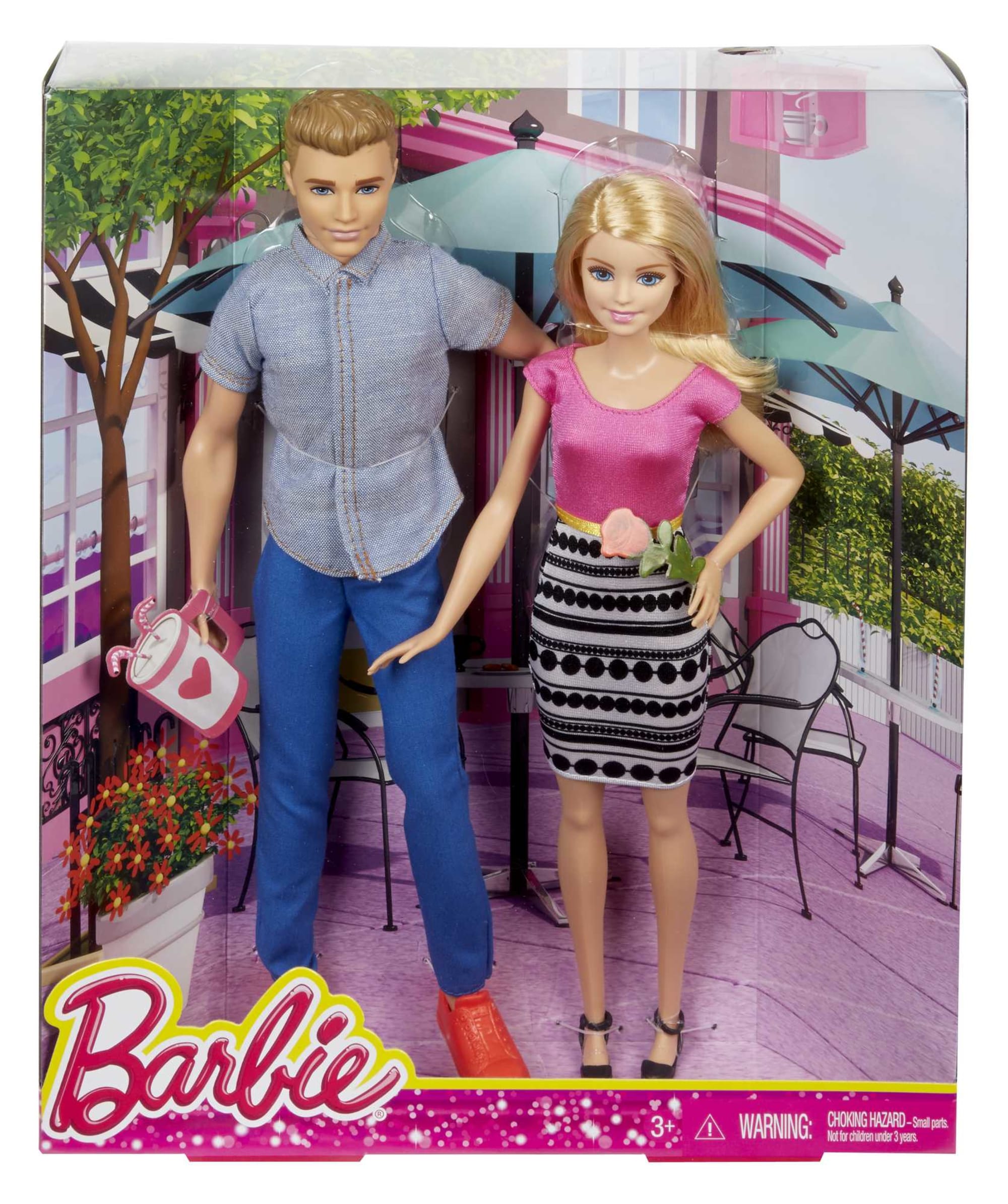 Barbie Dolls, Barbie And Ken Doll 2-Pack Featuring Blonde Hair And Colorful Clothes