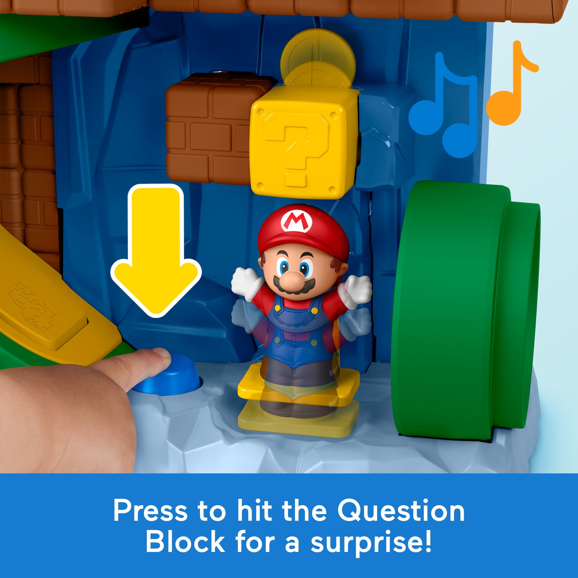 Fisher-Price Little People My Mario Adventure Playset Bundle With 6 Figures For Toddler Musical Play