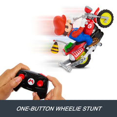 Hot Wheels RC Mario Wheelie Motocross RC, Remote-Controlled Battery-Powered Vehicle