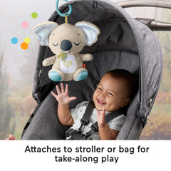 Fisher-Price On-The-Go Koala Soother Toy, Plush Portable Sound Machine For Newborns