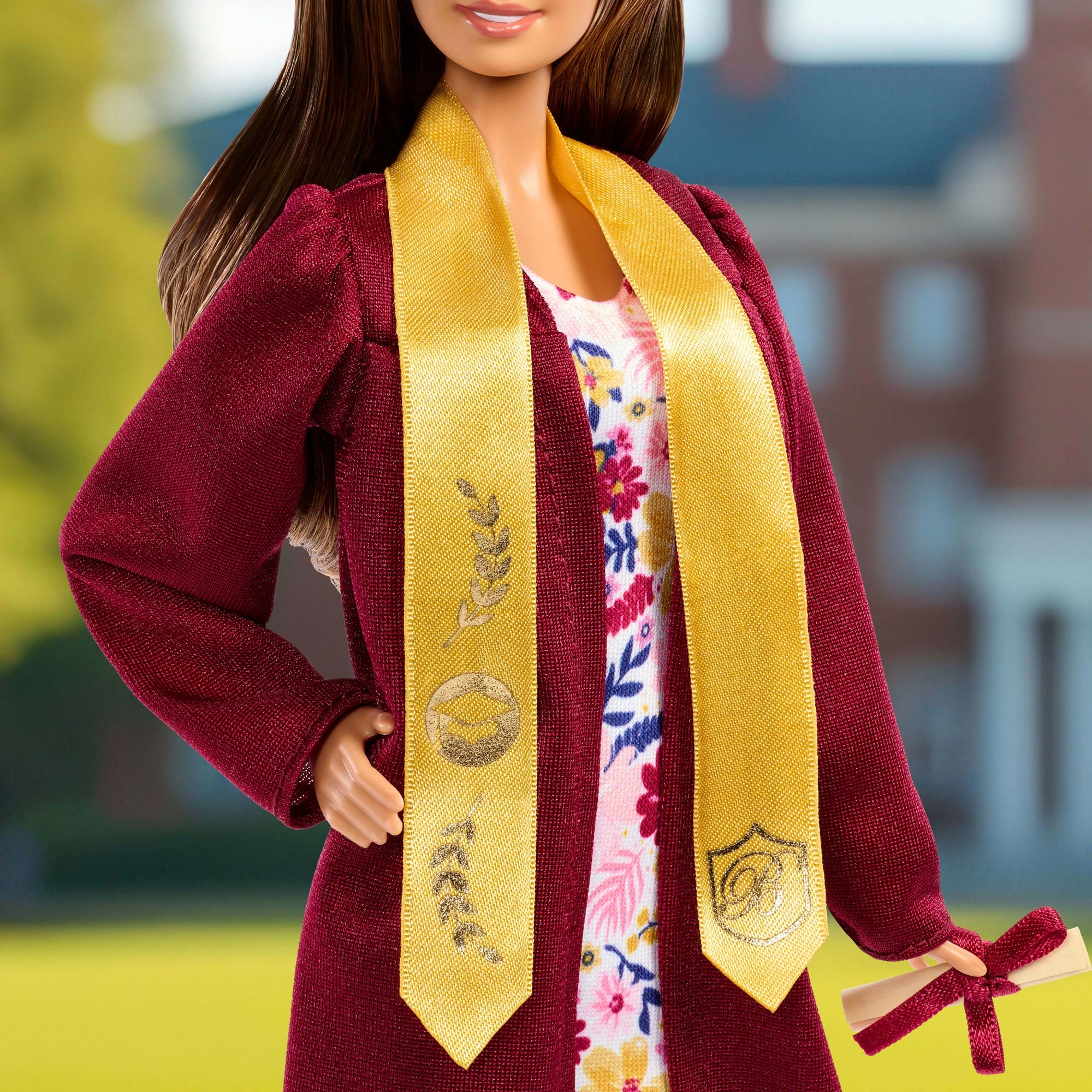 Barbie Signature Graduation Wishes Fashion Doll With Burgundy Robe & Tassel Cap, Collectible Gift