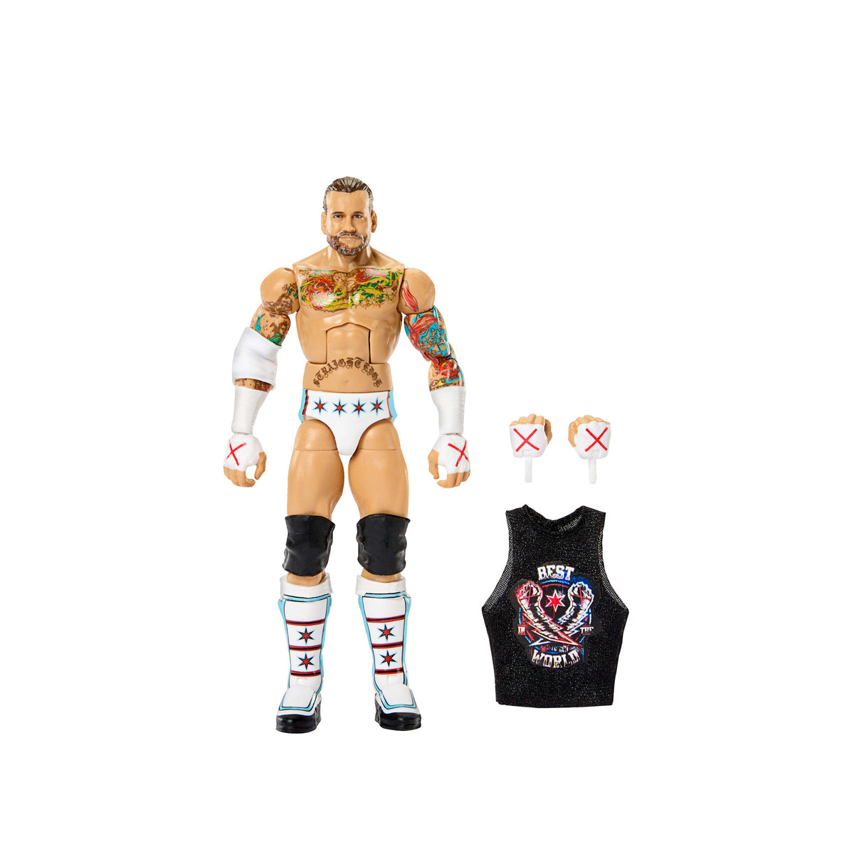 WWE Elite Cm Punk Action Figure, Greatest Hits 2025, 6-inch Collectible Set With Accessories