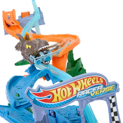 Hot Wheels RacerVerse Pista de Juguete Jurassic World