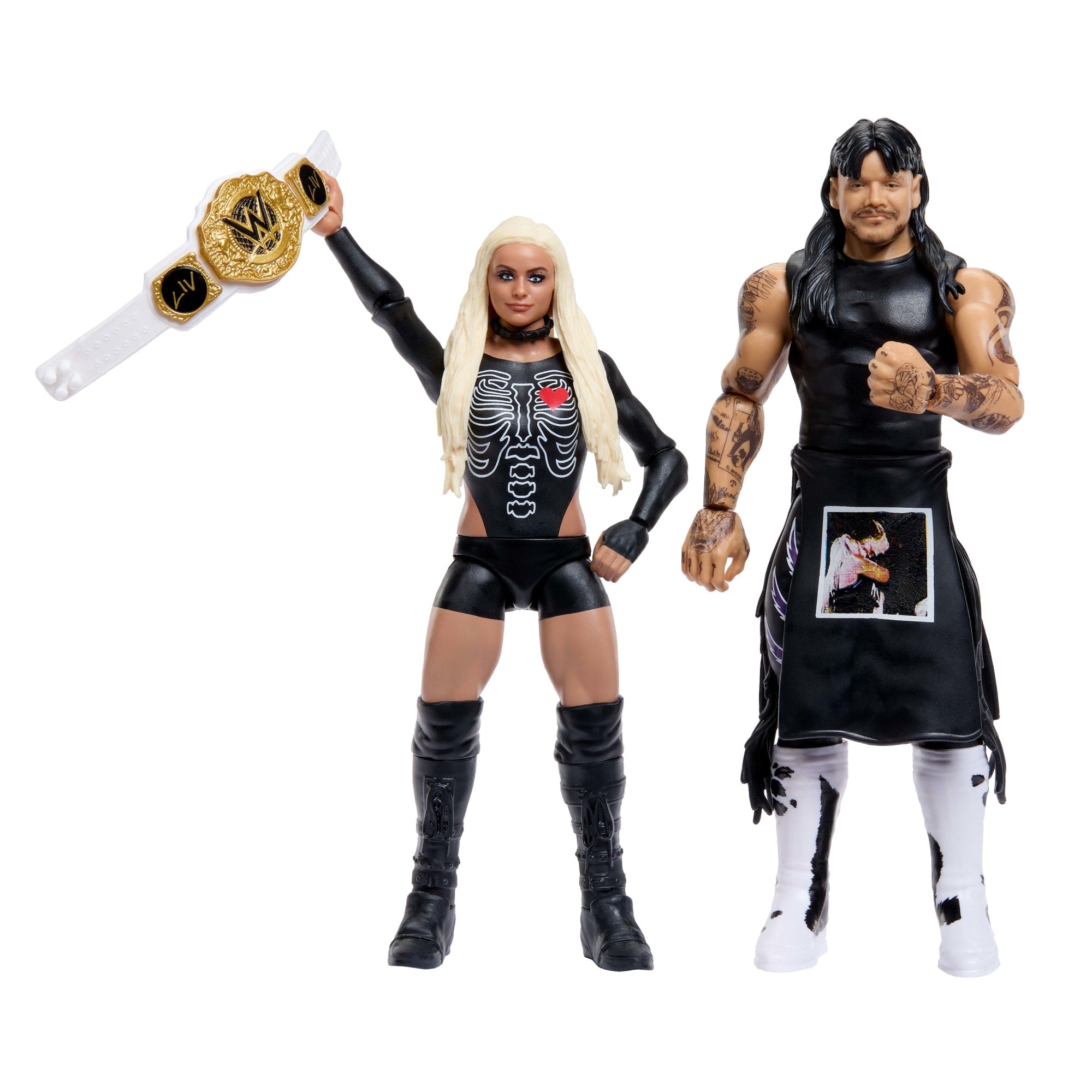 WWE Main Event Showdown Dirty Dominik Mysterio & Liv Morgan Action Figures Set, Series #25, 6-Inch
