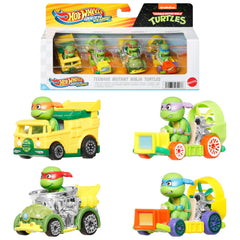 Hot Wheels Racerverse, Set Of 4 Die-Cast Hot Wheels Cars With Pop Culture Characters As Drivers