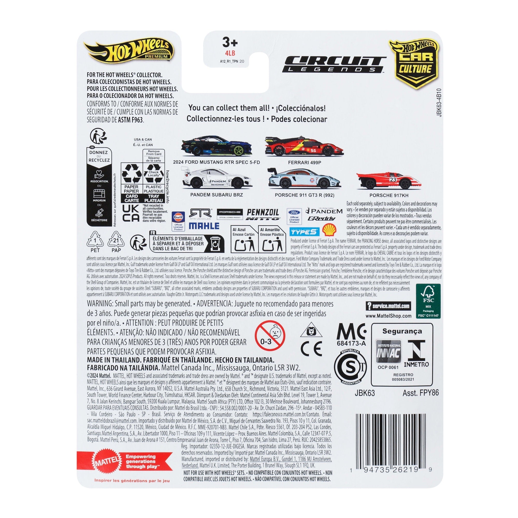 Hot Wheels Collector Vehículo de Colección Auto Porsche 917k
