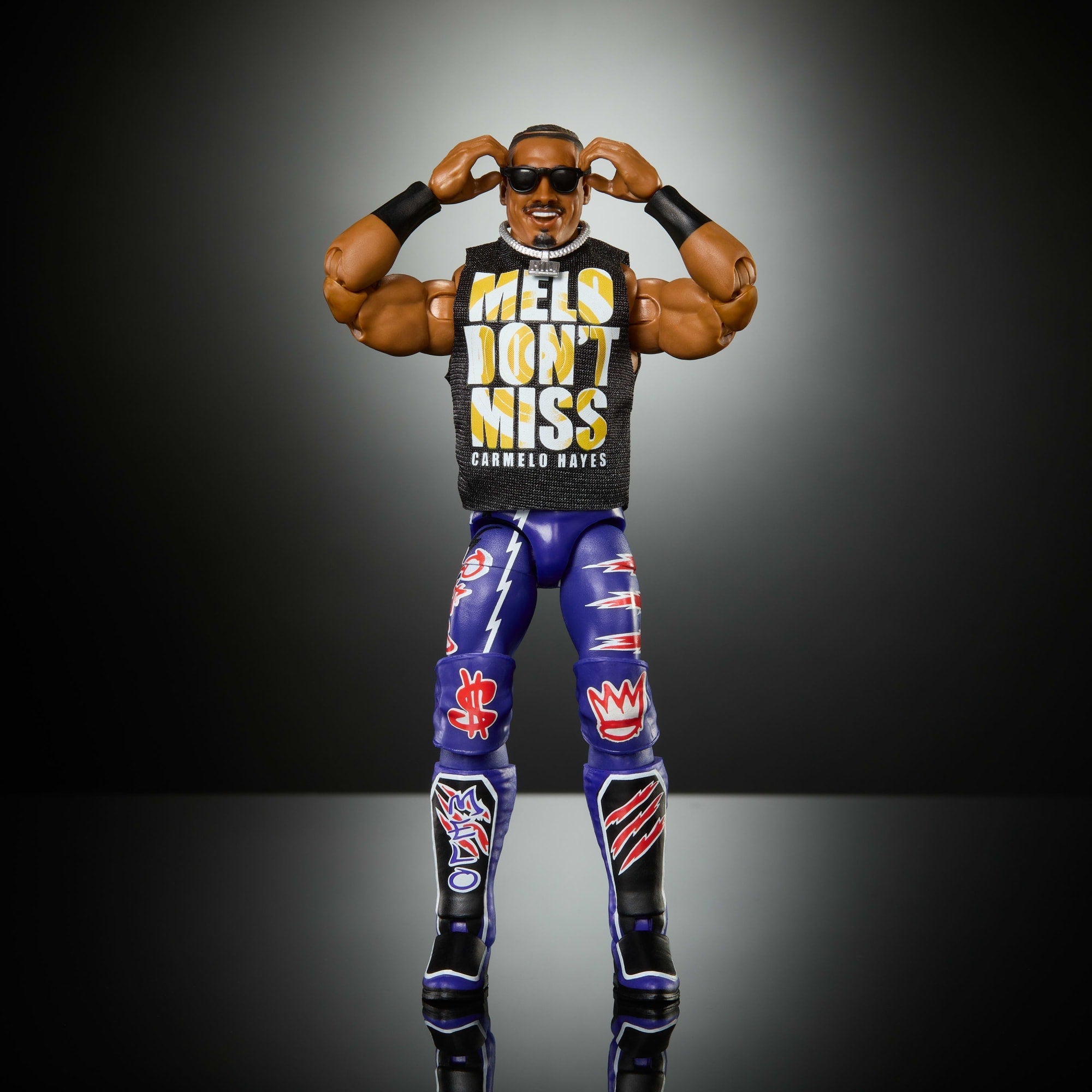 WWE Elite Carmelo Hayes Action Figure Series #121, 6-Inch Collectible With Accessories
