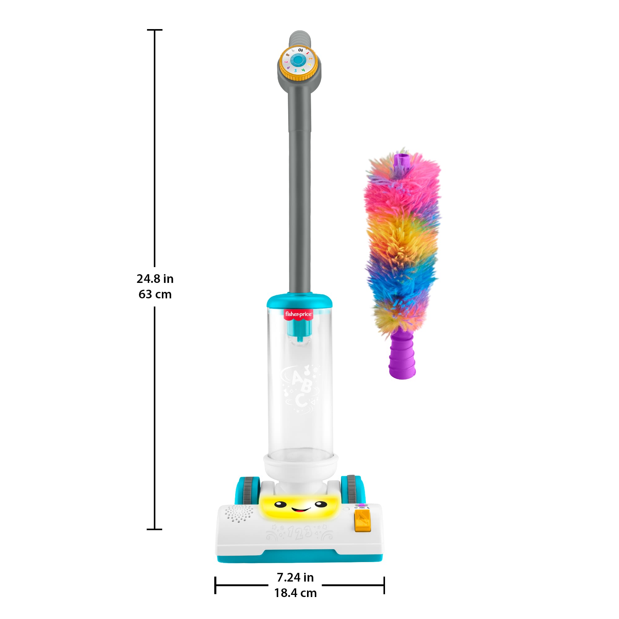 Fisher-Price Laugh & Learn 2-in-1 Vacuum Toddler Electronic Learning Toy With Lights & Music