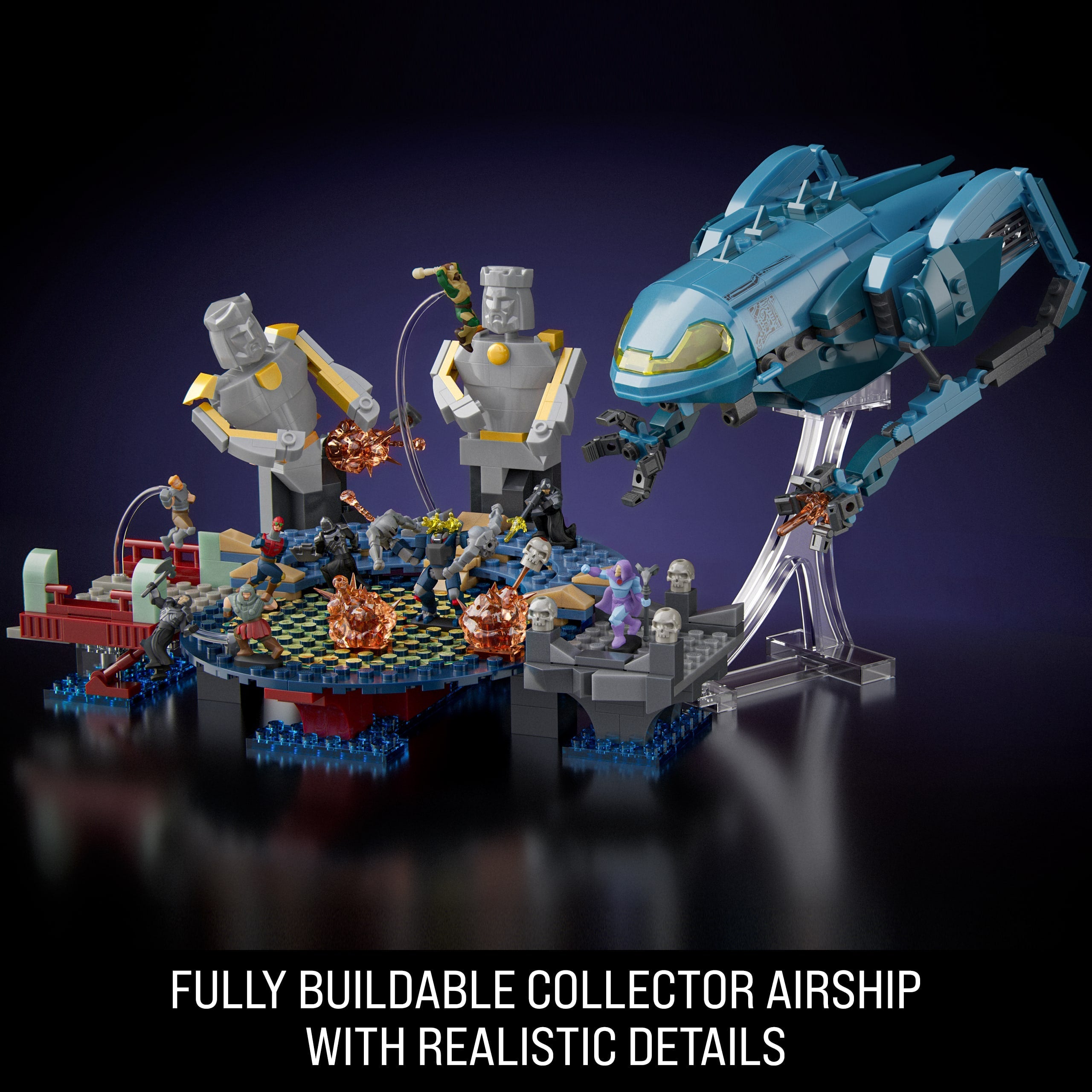 Mattel Brick Shop Masters Of The Universe Attack Of The Collector Building Toy Kit (593 Pieces), For Collectors