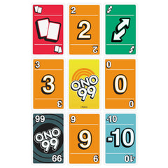 Mattel Games 3 Card Game Pack - UNO, Phase 10, Ono 99 in Storage Tin Box