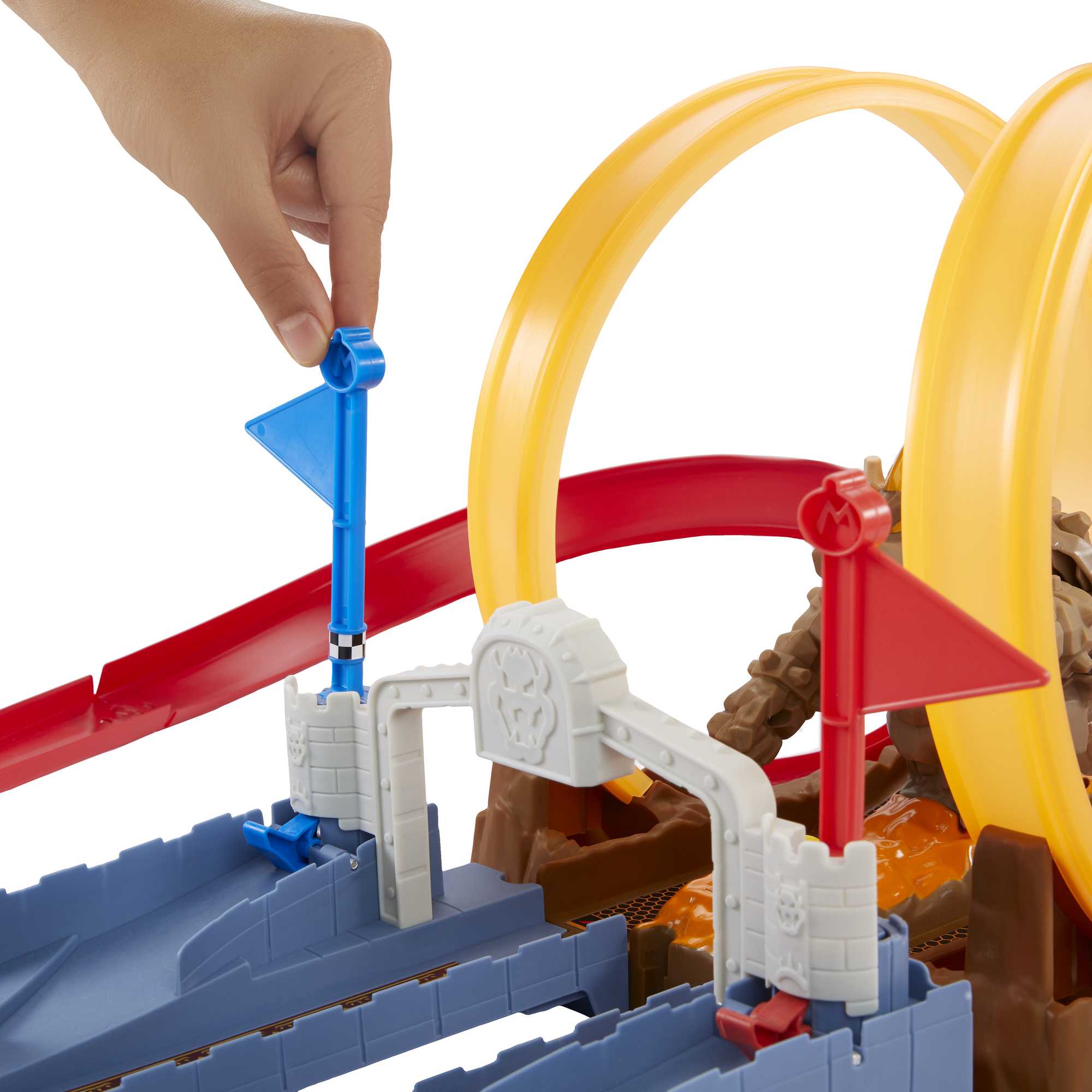 Hot Wheels Mario Kart Pista de Brinquedo Castelo Do Caos De Bowser
