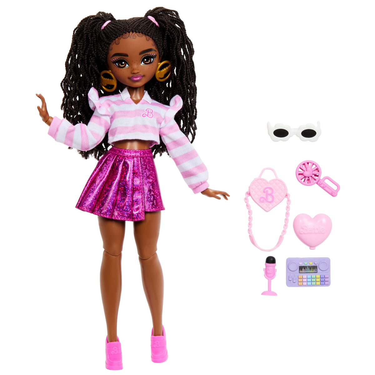Barbie Dream Besties Barbie “Brooklyn” Doll & Accessories, Posable Fashion Doll & Themed Pieces