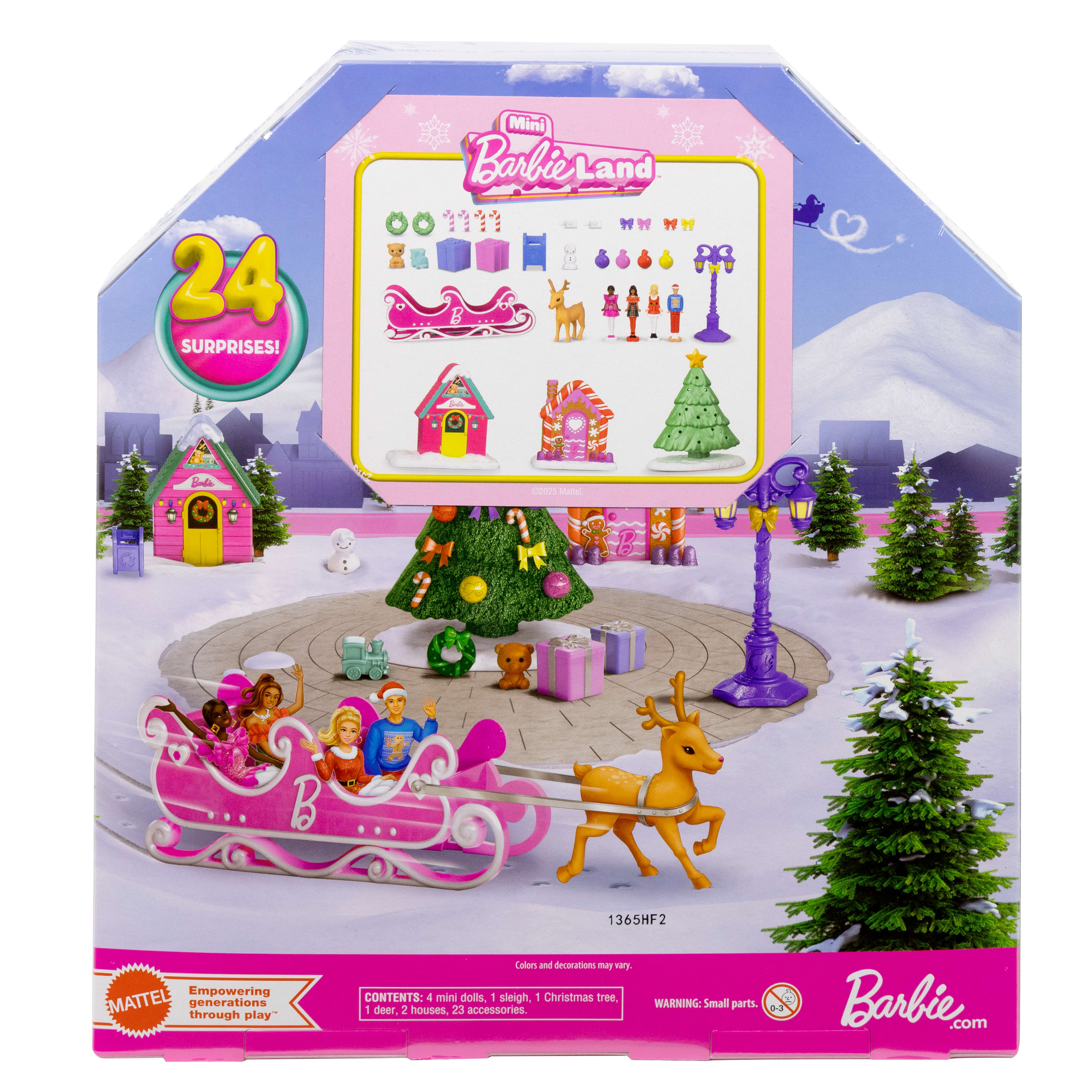 Barbie Mini Barbieland Collectible Advent Calendar With 1.5-Inch Dolls & 24 Days Of Surprises