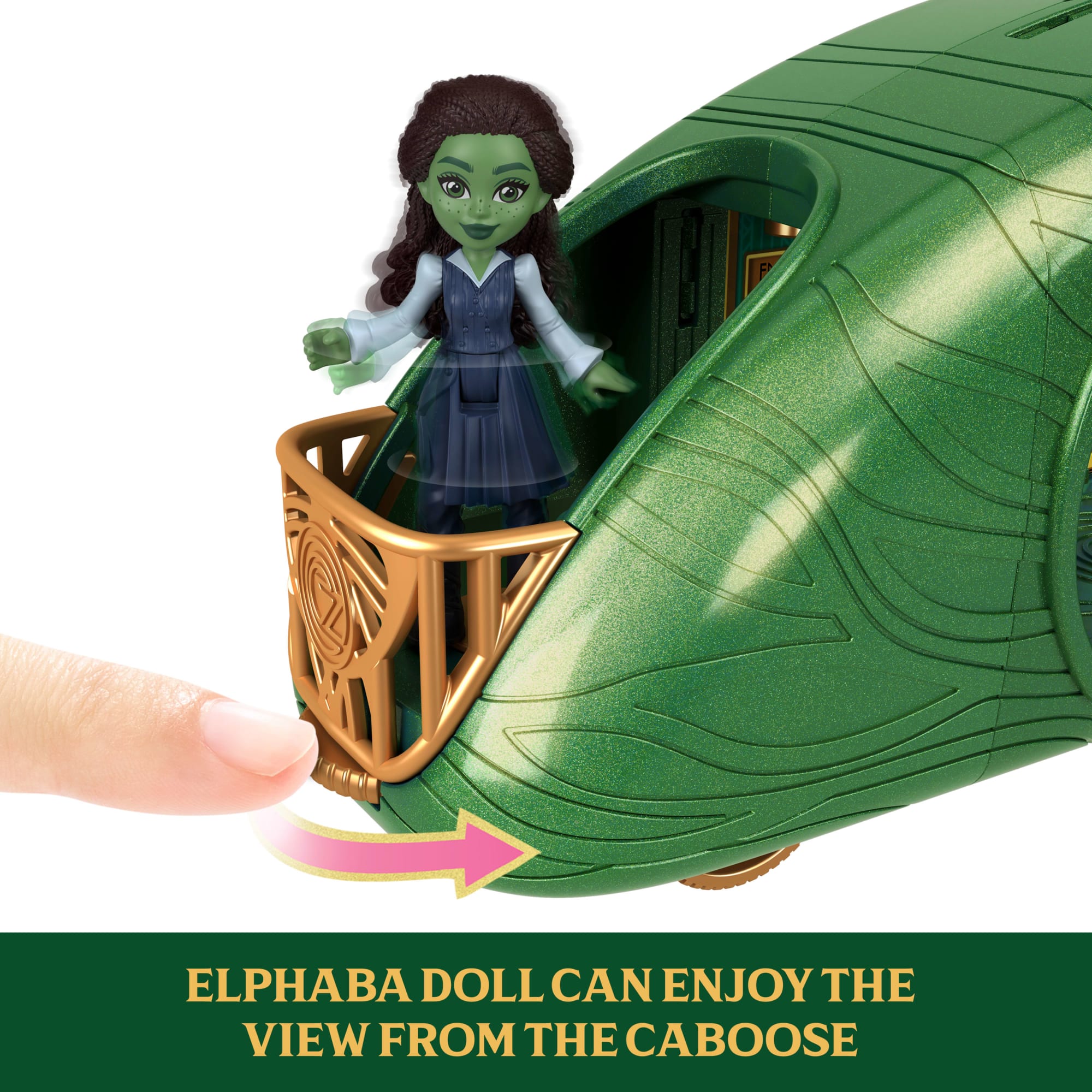Universal Pictures’ Wicked Emerald City Train Small Doll Playset, 3 Play Spaces & 15 Total Pieces