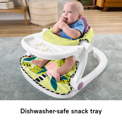 Fisher-Price Kick & Play Deluxe Sit-Me-Up Seat, Purple Monkey Baby Chair & Piano Learning Toy