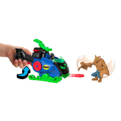 Imaginext DC Super Friends Batcopter vs Man-Bat Set With Batman, Man-Bat, Launching Disc