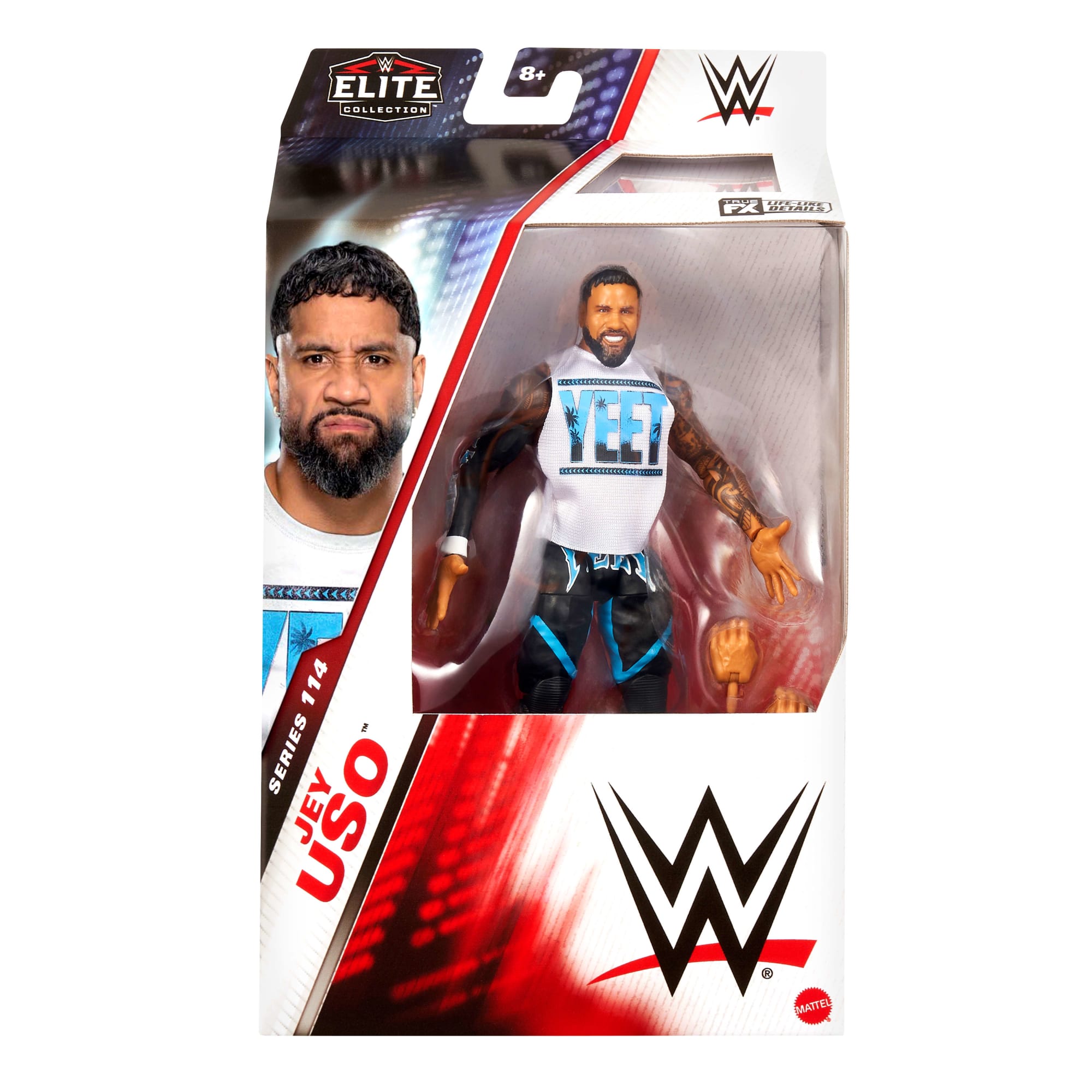 WWE Figura de Acción Elite Jey Uso azul