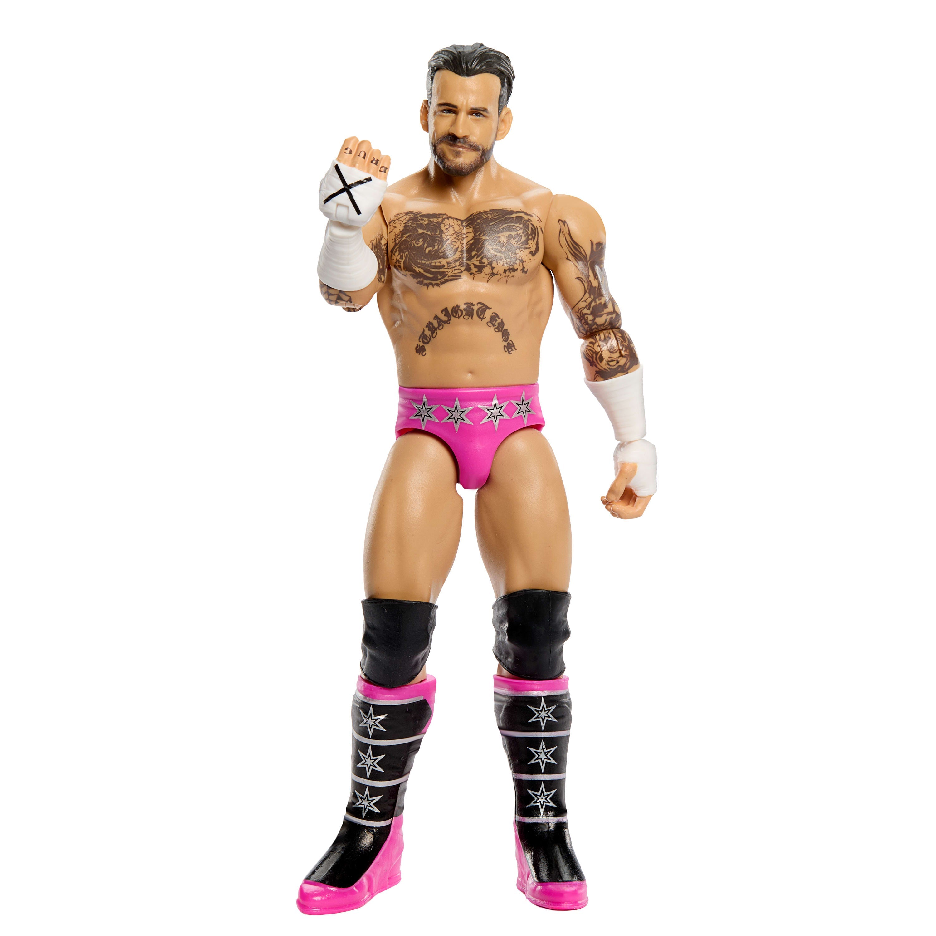 WWE Cm Punk Action Figure, Main EVent Series #164, 6-inch Collectible With Articulation
