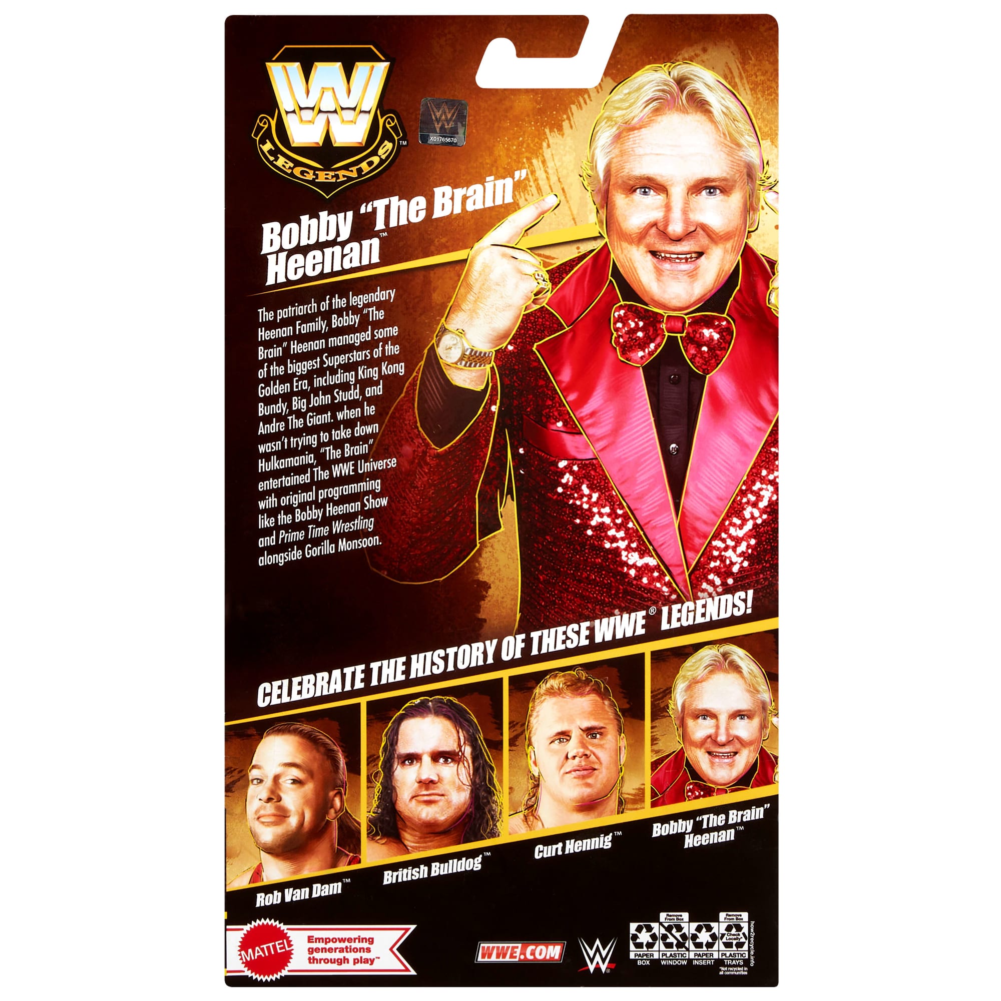 WWE Elite Legends Bobby “The Brain” Heenan Action Figure & Accessories, Series 29 6-Inch Collectible