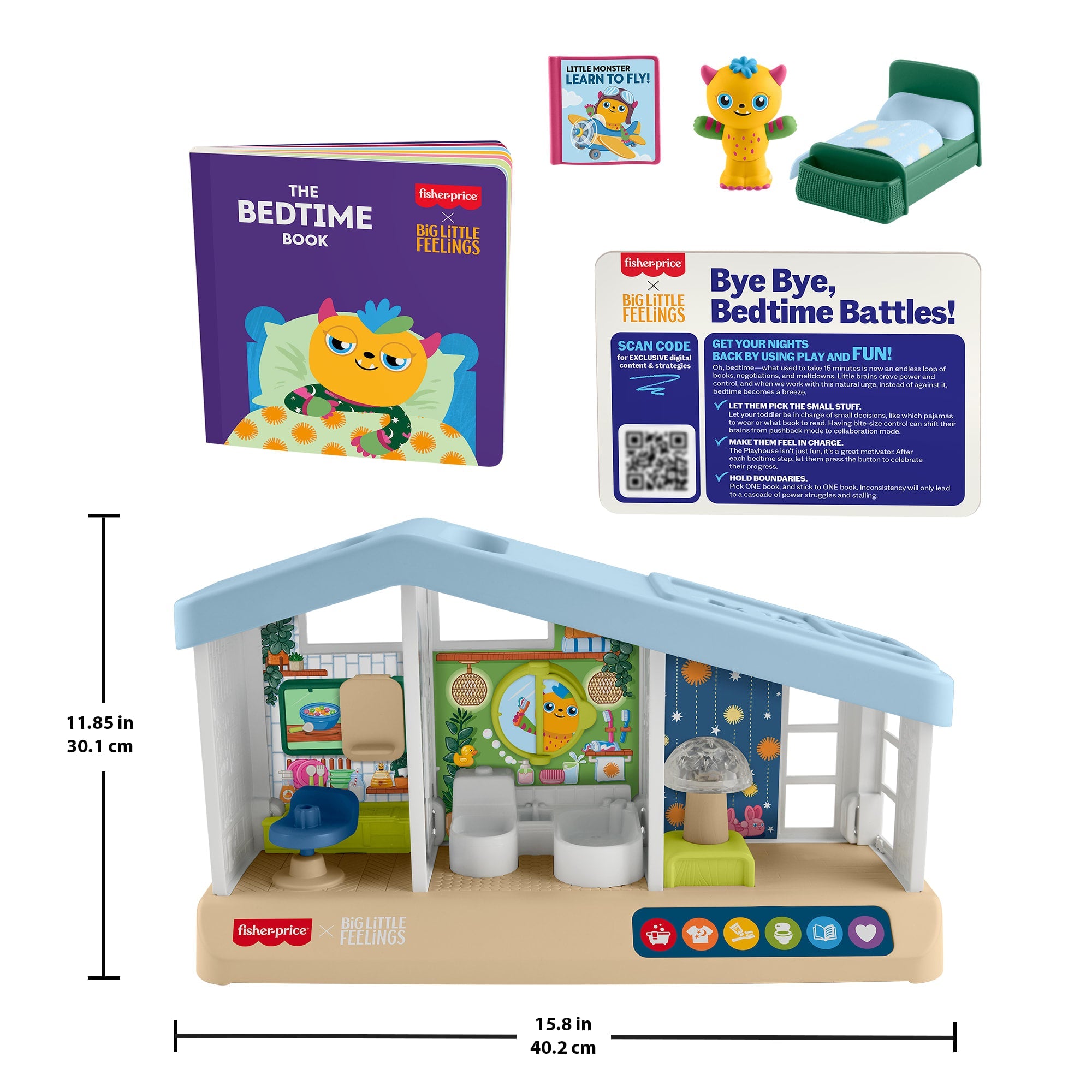 Fisher-Price Big Little Feelings Bedtime Routine Play Kit, Set Of Learning Toys & Tips For Toddlers & Kids