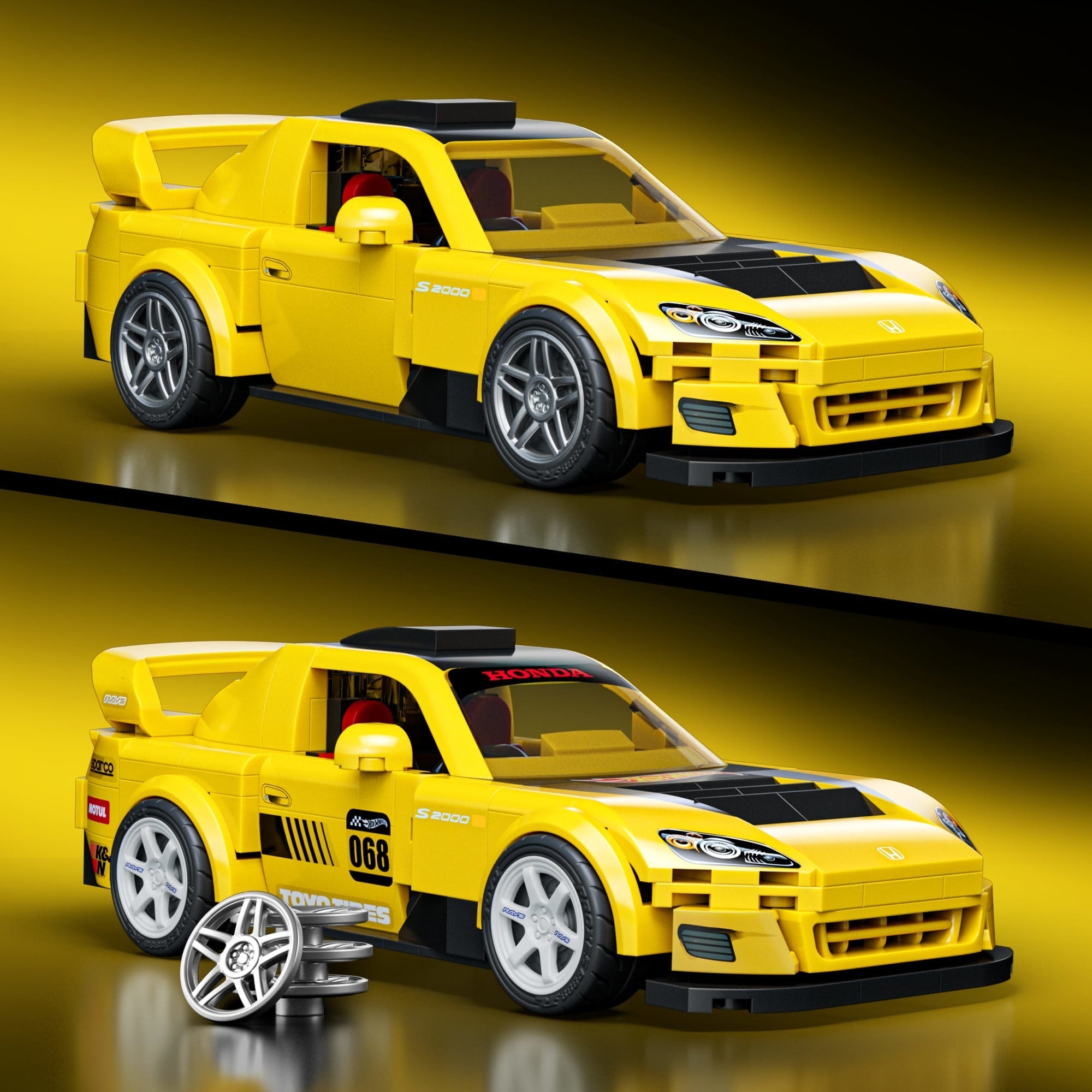 Mattel Brick Shop Hot Wheels Juguete de Construcción Speed '07 Honda S2000