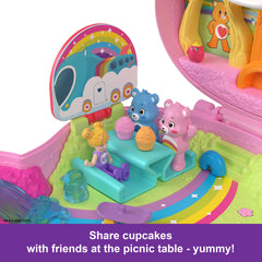Polly Pocket X Care Bears Dolls & Playset With Toy Car And Themed Accessories, Compact Travel Toy