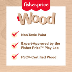 Fisher-Price Wooden Balance Tree Preschool Stacking Activity Toy, 10 Wood Pieces