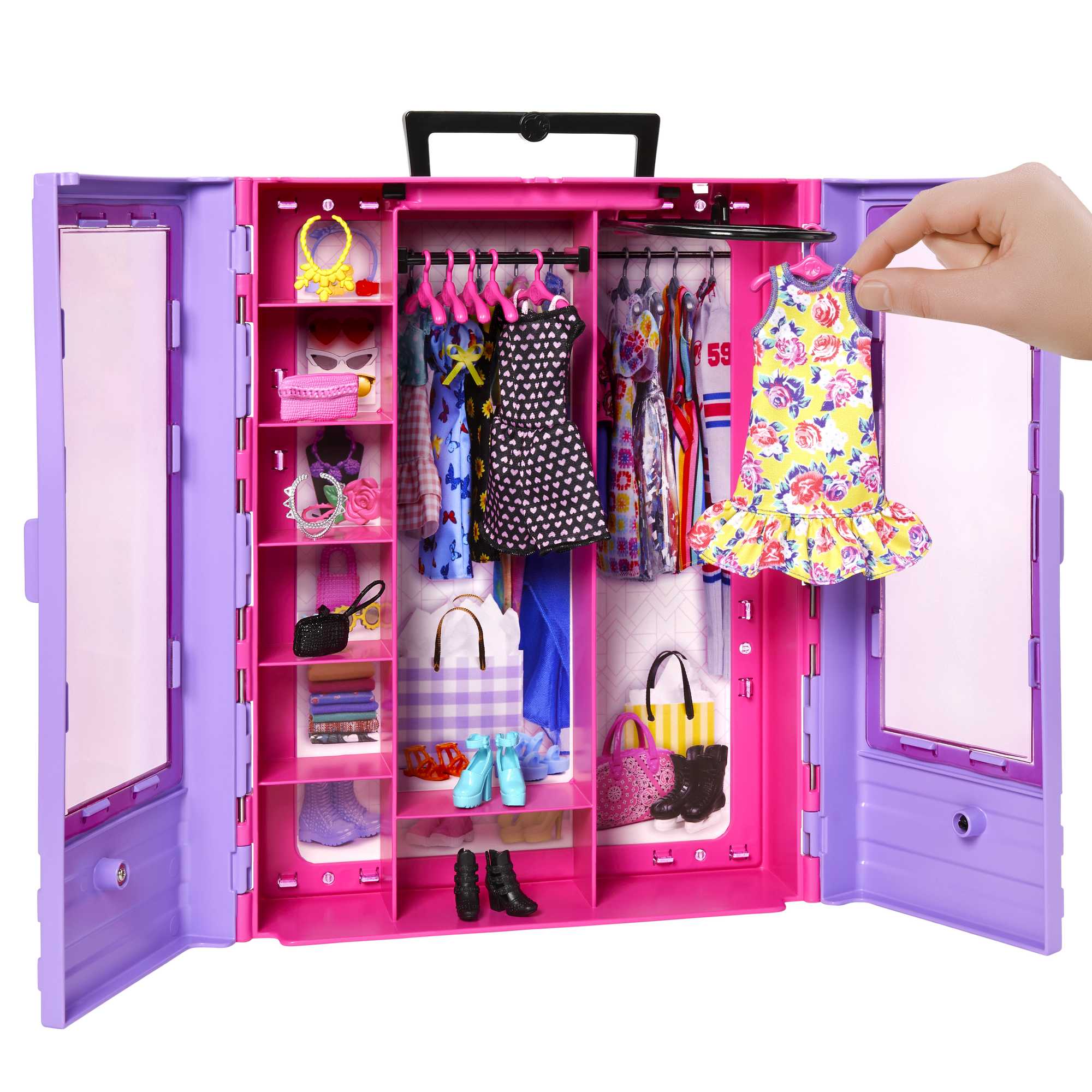 Barbie Ultimate Closet Doll And Playset Portable Fashion Toy With Doll, Clothes And Accessories