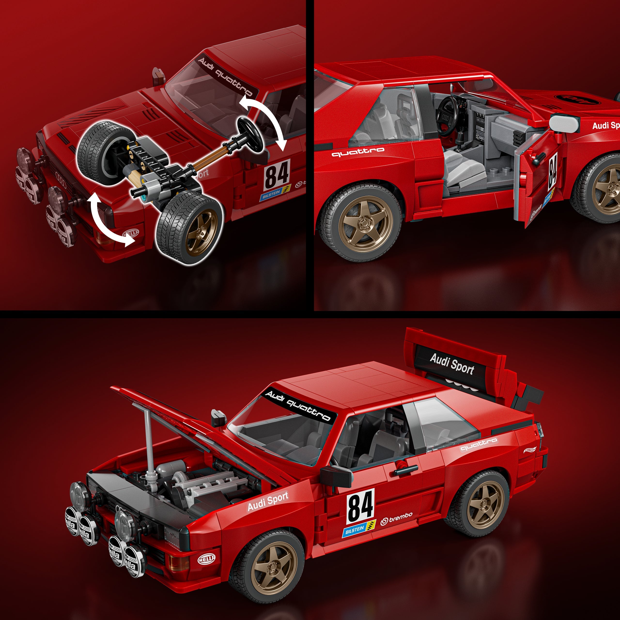 Mattel Brick Shop Hot Wheels ’84 Audi Sport Quattro Building Toy Kit