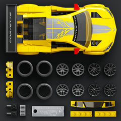 Hot Wheels-Coffret de Construction Corvette C8.R de 2020