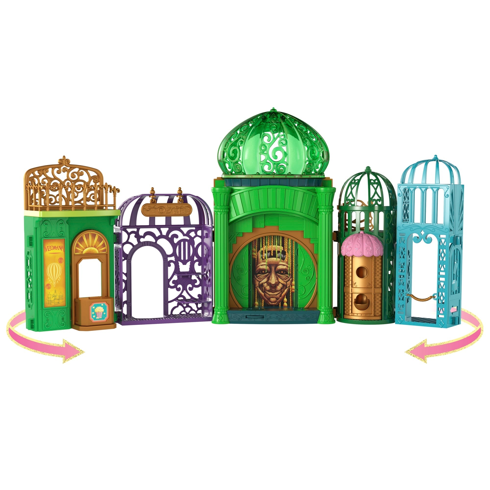 Universal Pictures’ Wicked Emerald City Small Doll Playset With 5 Play Spaces & 15 Accessories