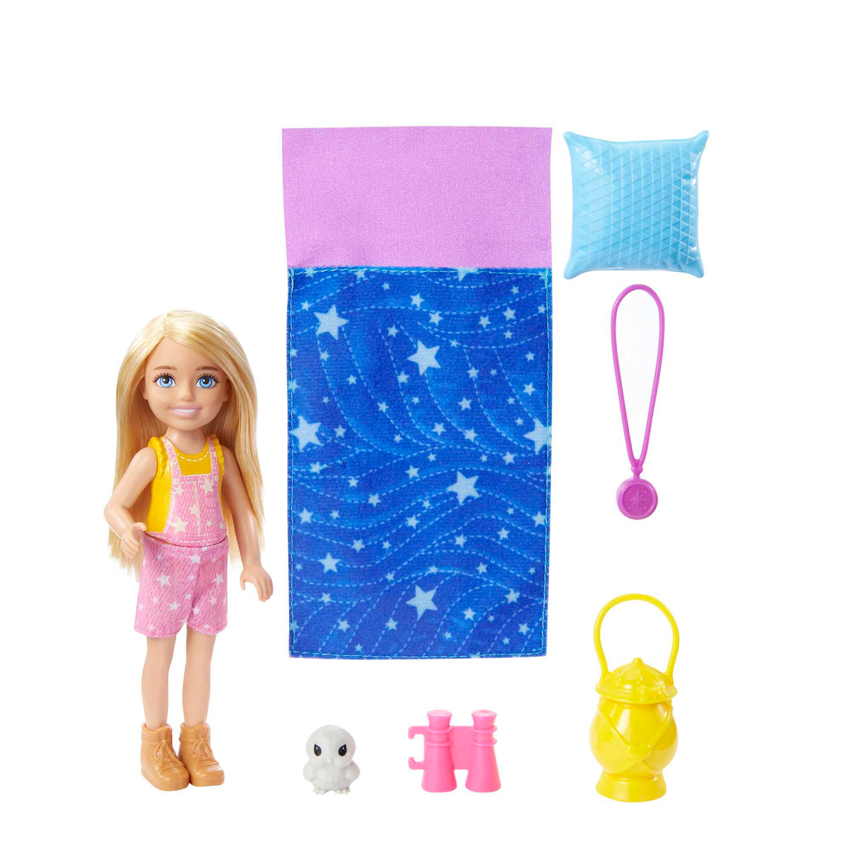 Barbie It Takes Two Chelsea Camping Doll With Pet Owl & Accessories, 3 To 7 Year Olds
