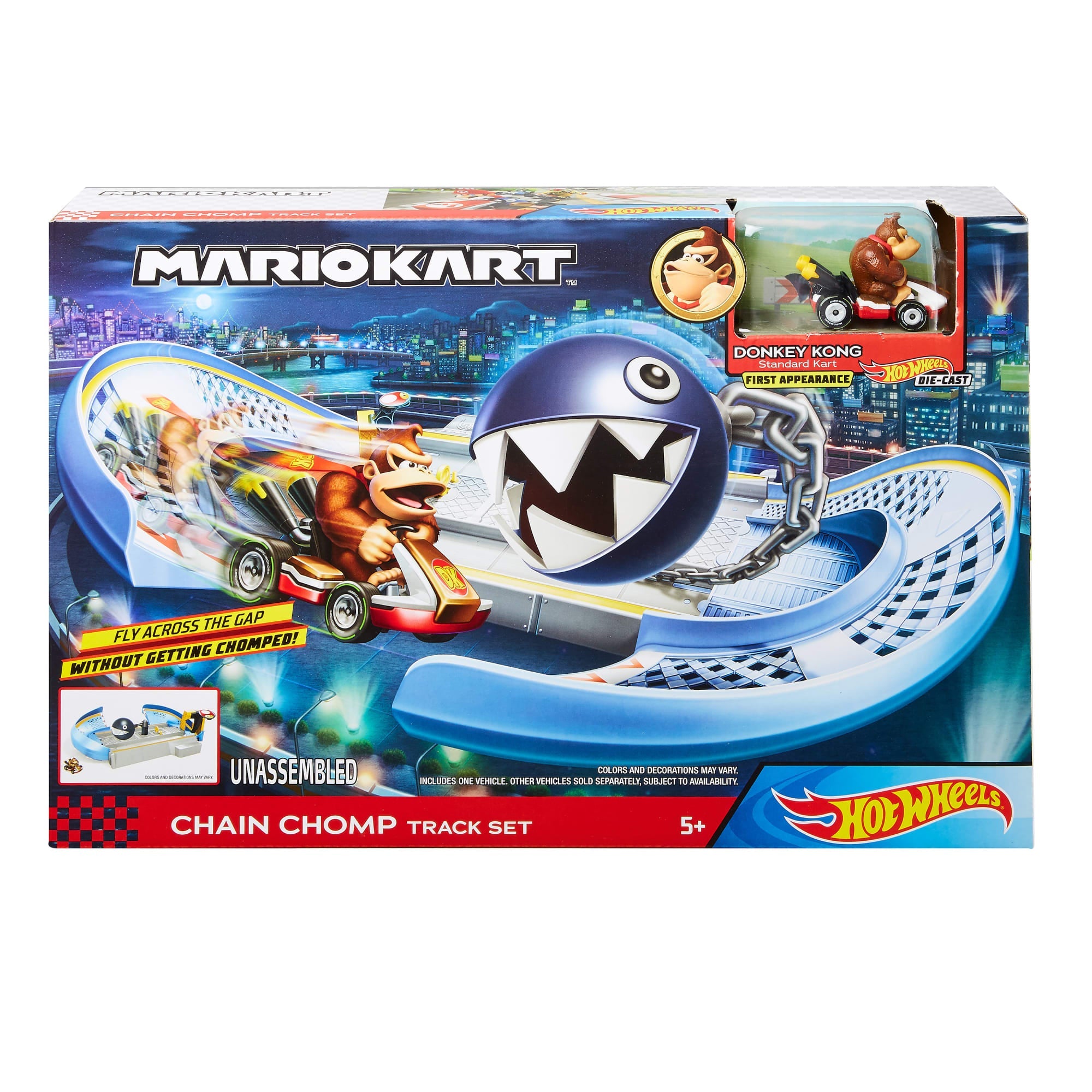 Hot Wheels Mario Kart Pista de Juguete Chain Chomp