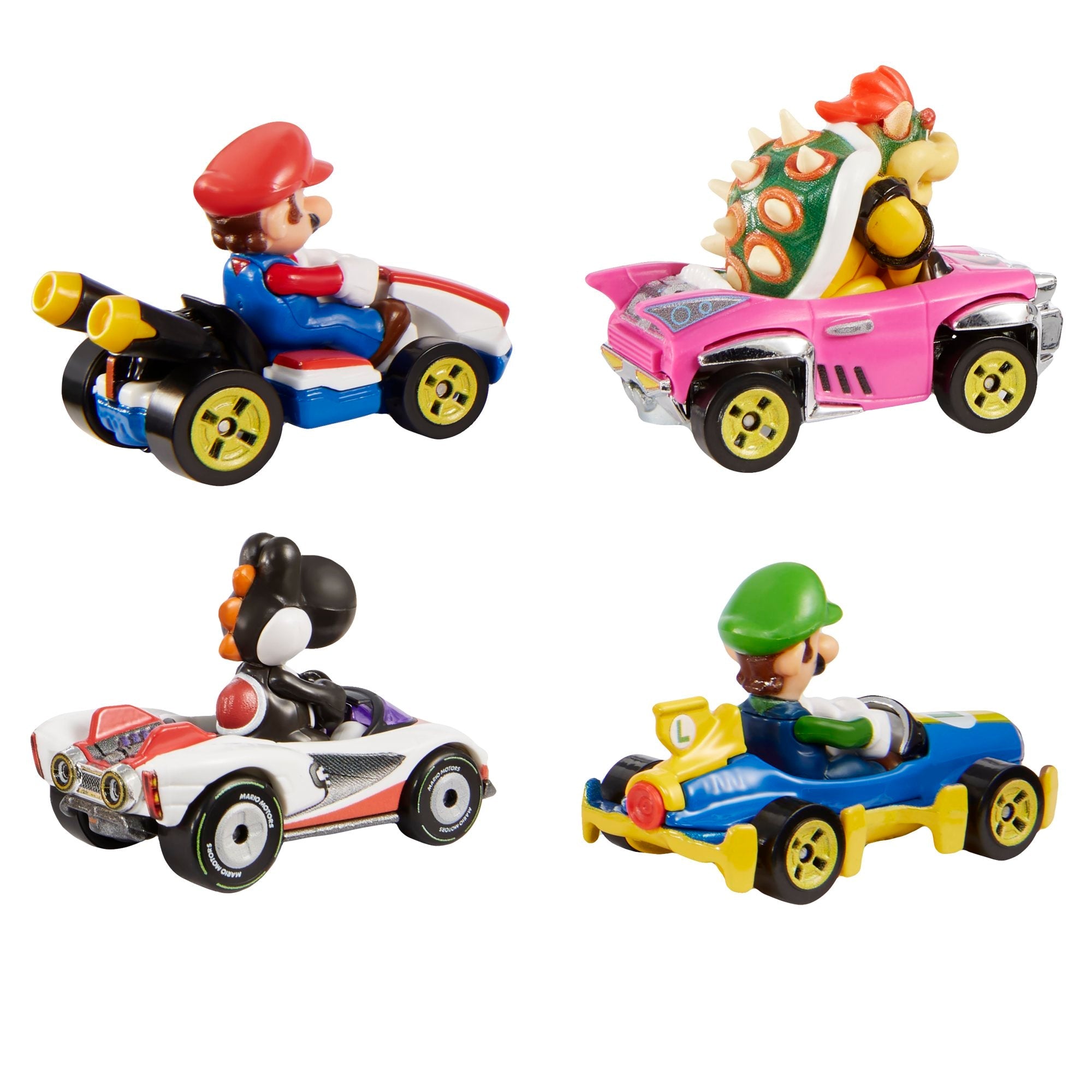 Hot Wheels Mario Kart Die-Cast Characters And Karts 4-Pack