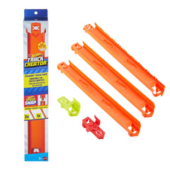 Hot Wheels Track Creator Straight Track Pack, 3 Feet Of Speed Snap Track & 2 Adapters