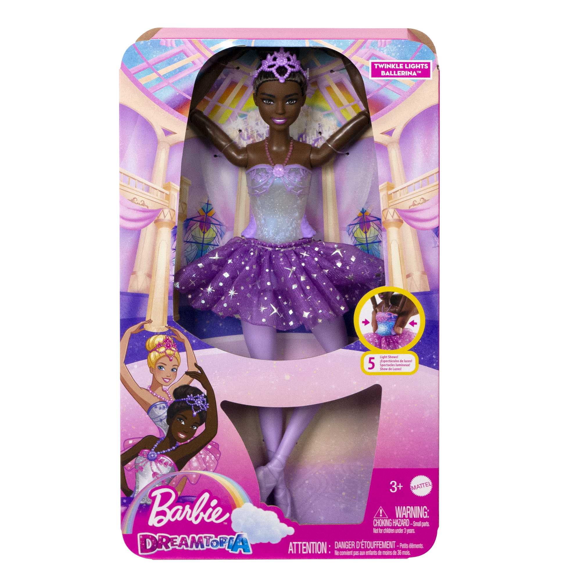 Barbie®-Ballerine Lumières Scintillantes-Poupée Cheveux Noirs