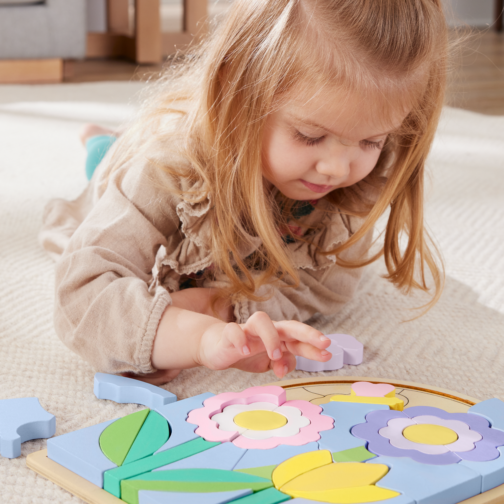 Casse-Tête de Fleurs en Bois Fisher-Price®, Pour enfants d'Âge Préscolaire, 37Éléments en Bois