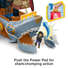 Imaginext Pirate Ship Playset With Shark Bite Action, 2 Pirate Figures, Preschool Toys, Child 3Y+