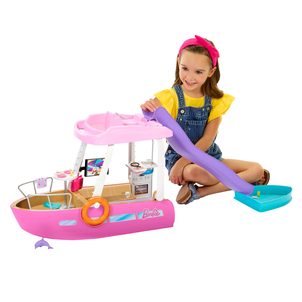 Barbie Boat With Pool And Slide, Dream Boat Playset And Accessories