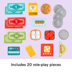 Fisher-Price Laugh & Learn Count & Shop Cash Register Electronic Toddler Learning Toy, Multilanguage Version