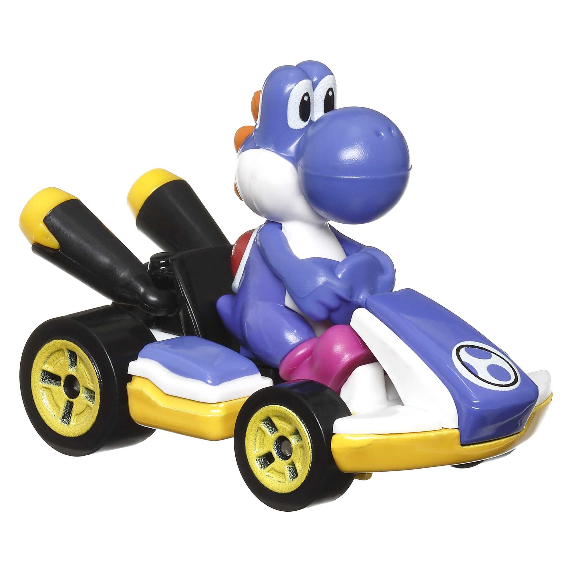 Hot Wheels Mario Kart Veículo de Brinquedo Yoshi Standard Kart Azul Escuro