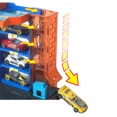 Hot Wheels City Vehiculo de juguete Pistas sorpresa Downtown