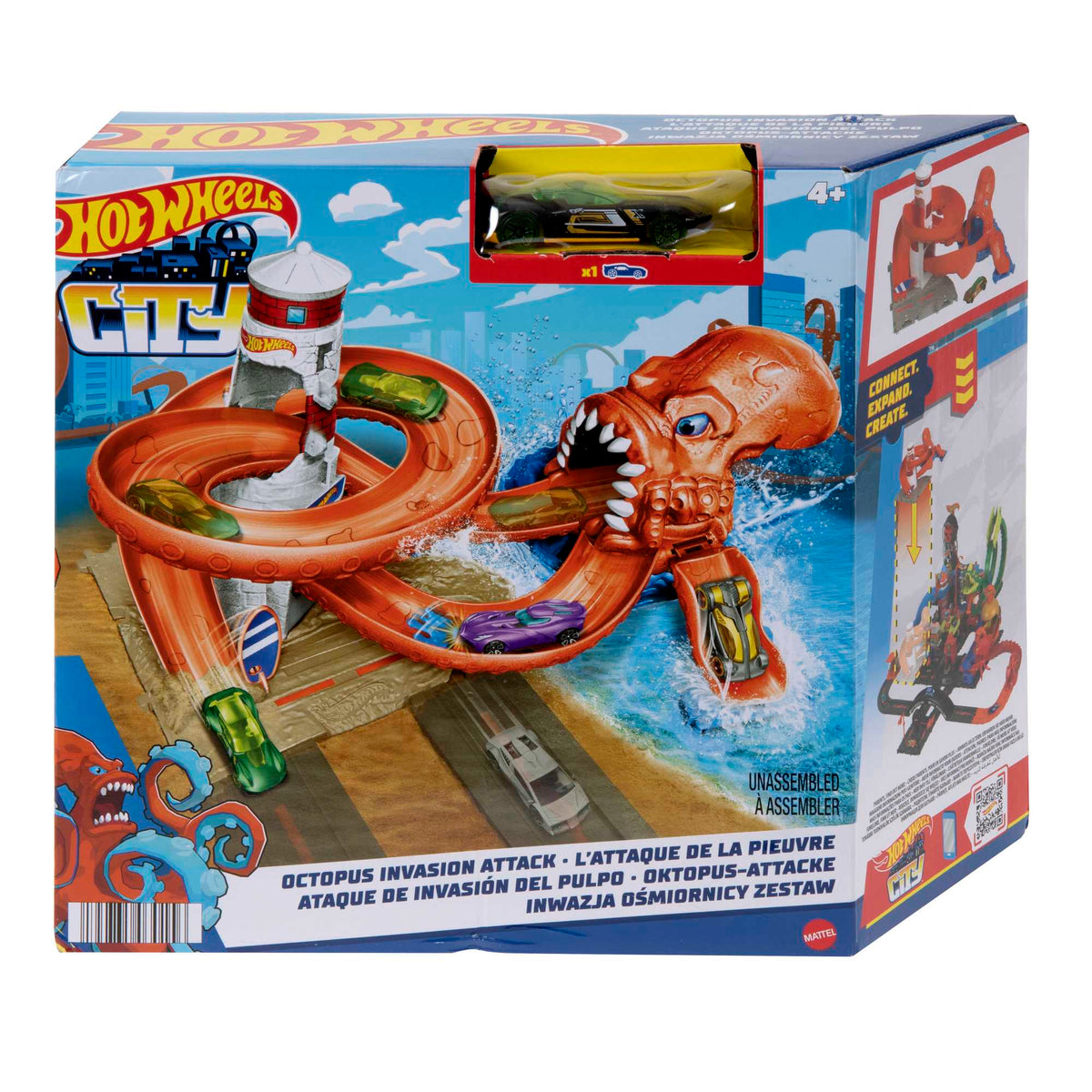 Hot Wheels City Vehiculo de juguete Pistas sorpresa Némesis