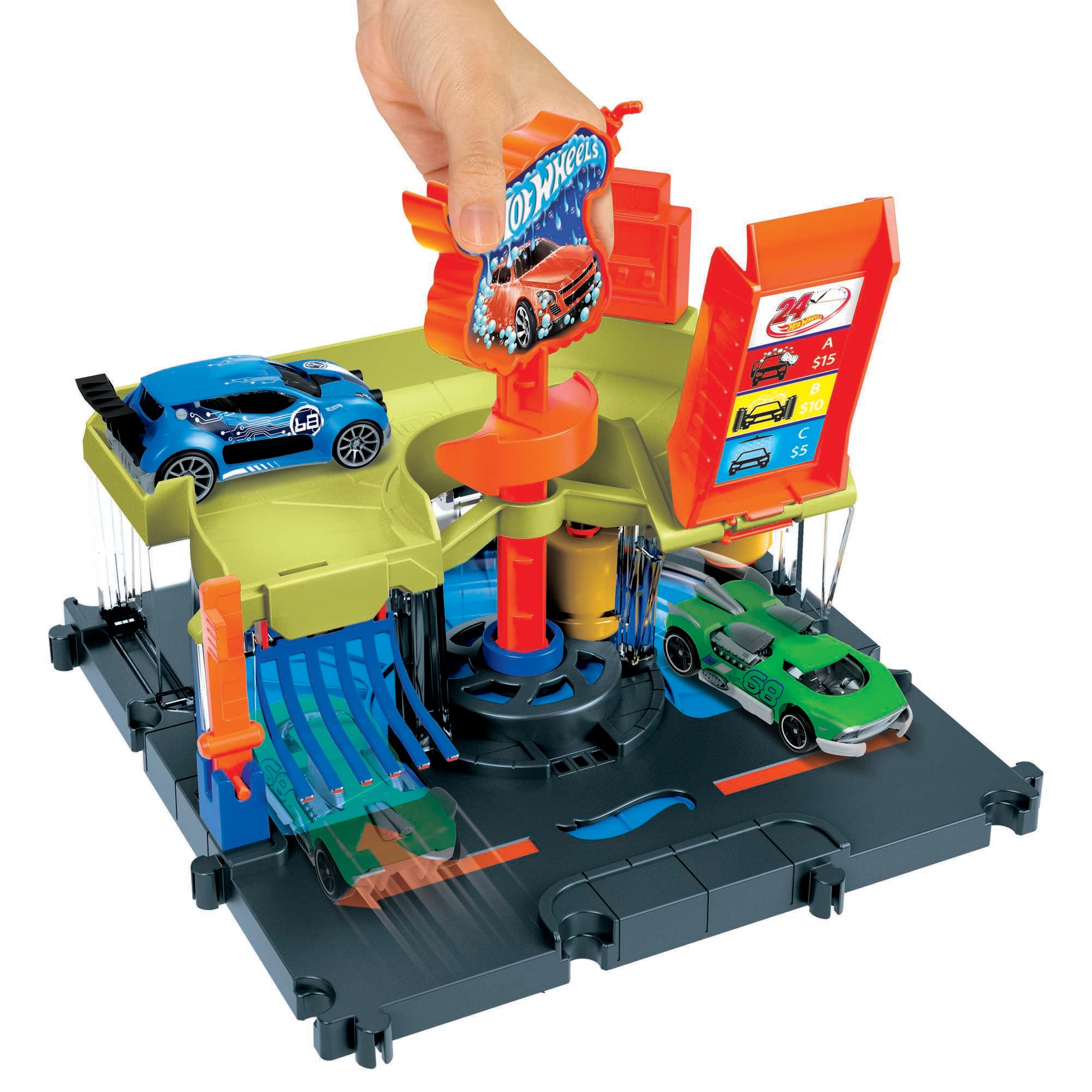 Hot Wheels City Pista de Juguete Autolavado de la Ciudad