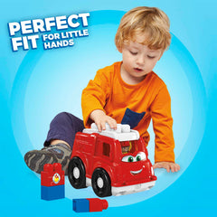 MEGA BLOKS Freddy Fire Truck Building Set With 4 Big Building Blocks