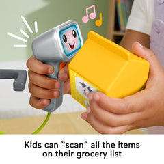 Fisher-Price Laugh & Learn Count & Shop Cash Register Electronic Toddler Learning Toy, 20 Pieces