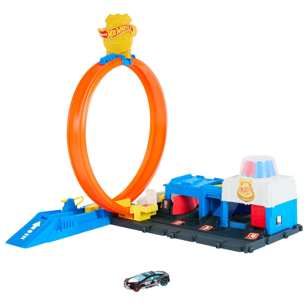 Hot Wheels  Ville  Coffret de Jeu  Super Station de Police, 1:64