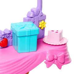Barbie World Birthday Party Set With Doll Accessories Including Cake, Presents, & Sticker Sheet