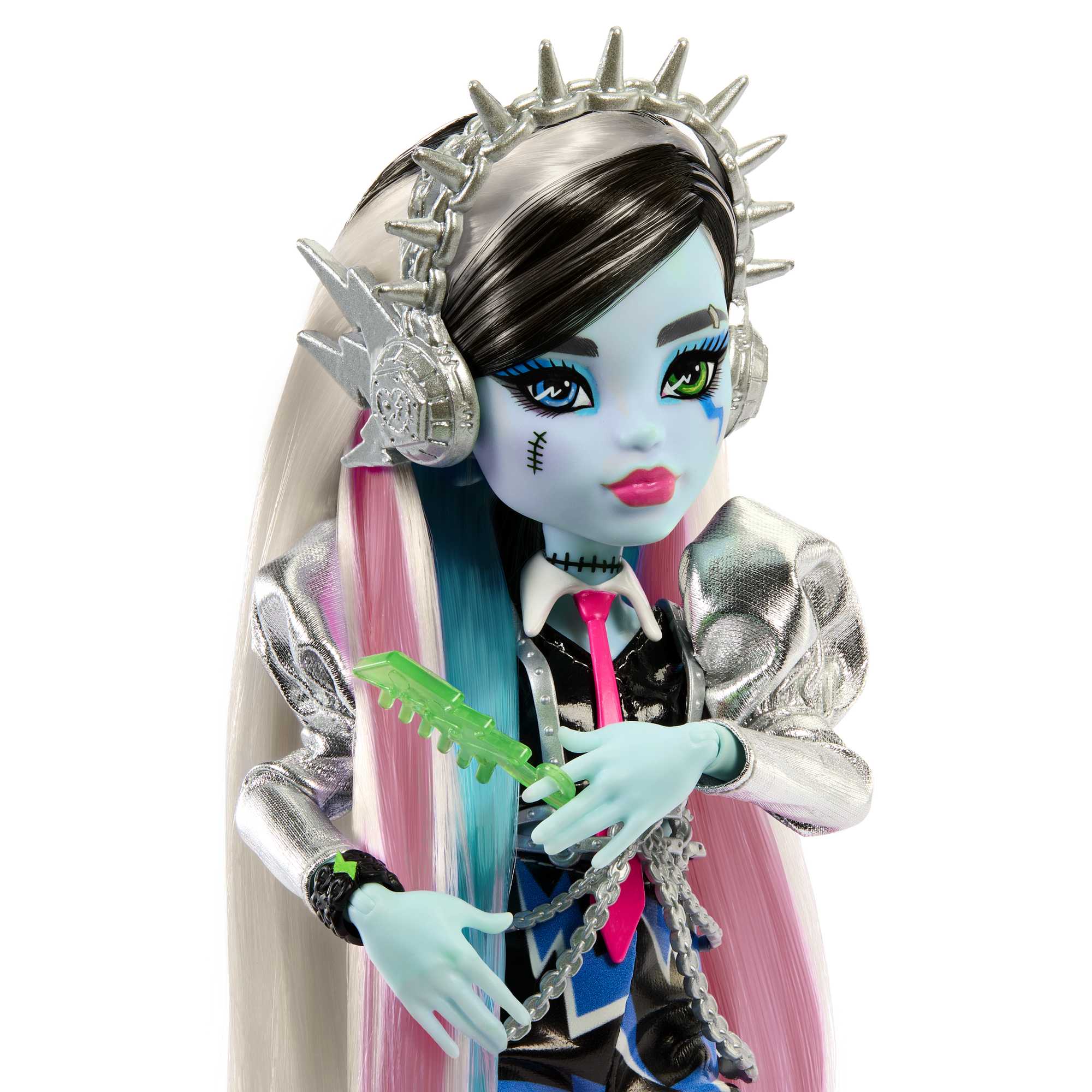 Monster High Doll, Amped Up Frankie Stein Rockstar With Instrument And Accessories