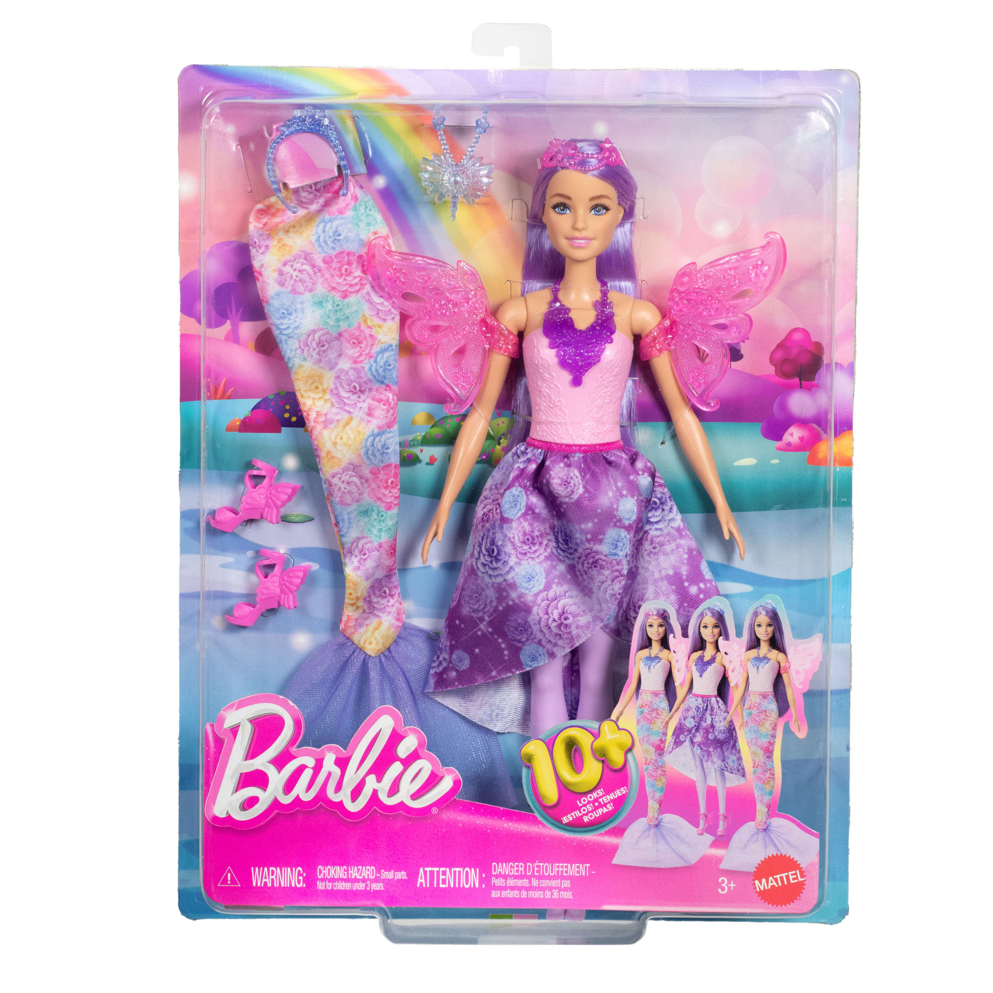 Barbie Muñeca Looks de Hada y Sirena
